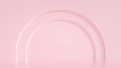 Obraz premium Minimalism abstract background, pedestal. 3d illustration, 3d rendering.