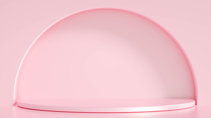 Minimalism abstract background, pedestal. 3d illustration, 3d rendering.