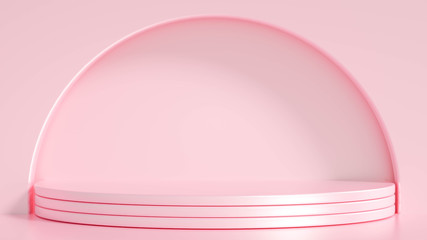 Minimalism abstract background, pedestal. 3d illustration, 3d rendering.