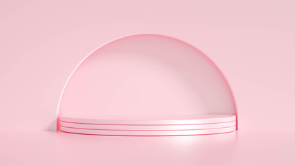 Minimalism abstract background, pedestal. 3d illustration, 3d rendering.