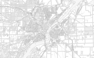 Fototapeta na wymiar Toledo, Ohio, USA, bright outlined vector map