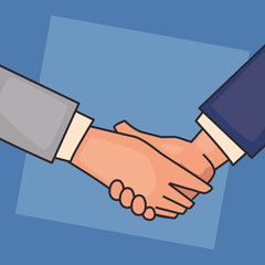 handshake icon flat design image