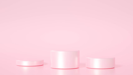 Minimalism abstract background, pedestal. 3d illustration, 3d rendering.
