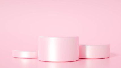 Minimalism abstract background, pedestal. 3d illustration, 3d rendering.