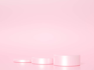 Minimalism abstract background, pedestal. 3d illustration, 3d rendering.