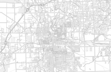 Fort Wayne, Indiana, USA, bright outlined vector map
