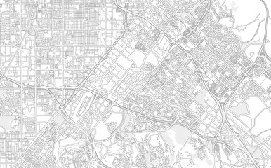 Fototapeta na wymiar Irvine, California, USA, bright outlined vector map