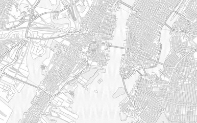 Naklejka na ściany i meble Jersey City, New Jersey, USA, bright outlined vector map
