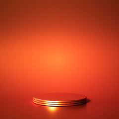 Minimalism abstract background, pedestal. 3d illustration, 3d rendering.