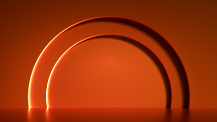 Minimalism abstract background, pedestal. 3d illustration, 3d rendering.