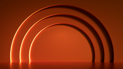 Obraz premium Minimalism abstract background, pedestal. 3d illustration, 3d rendering.