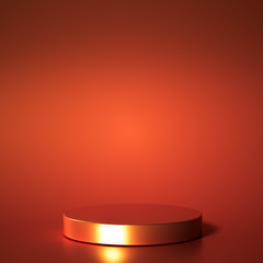 Minimalism abstract background, pedestal. 3d illustration, 3d rendering.