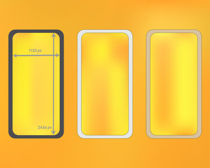 Mesh, yellow colored phone backgrounds kit.