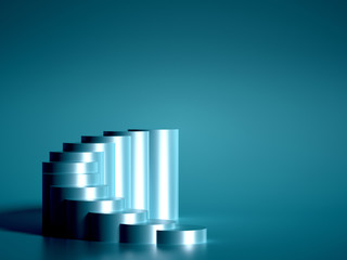 Minimalism abstract background, pedestal. 3d illustration, 3d rendering.