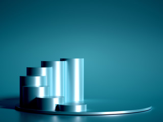 Minimalism abstract background, pedestal. 3d illustration, 3d rendering.