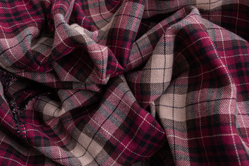 Texture of plaid seamless pattern for your design pattern in red, white and navy blue, checked pattern