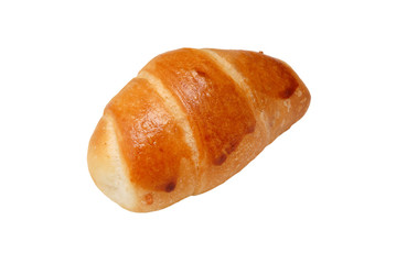 Delicious sesame croissant isolated on white background