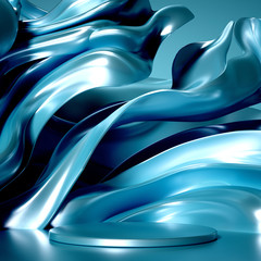 Minimalism abstract background, pedestal. 3d illustration, 3d rendering.