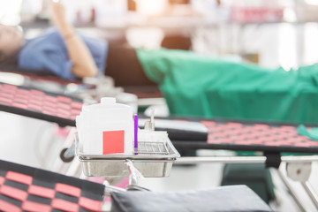 Blood donation in the hospital Which is operated by a doctor