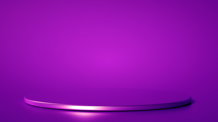 Minimalism abstract background, pedestal. 3d illustration, 3d rendering.