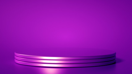 Minimalism abstract background, pedestal. 3d illustration, 3d rendering.