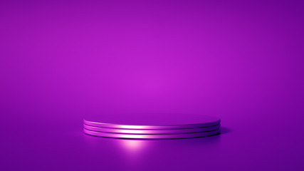 Minimalism abstract background, pedestal. 3d illustration, 3d rendering.