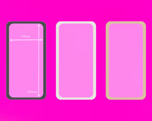 Mesh, pink colored phone backgrounds kit.