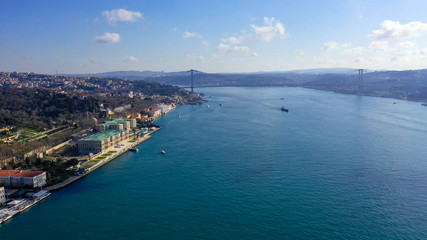 Naklejka na ściany i meble Amazing aerial view of Istanbul.