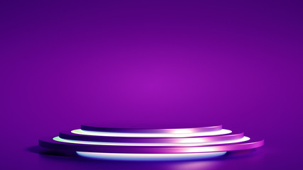 Minimalism abstract background, pedestal. 3d illustration, 3d rendering.