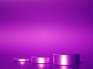 Minimalism abstract background, pedestal. 3d illustration, 3d rendering.