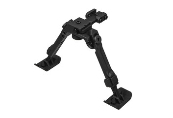 Bipod for sniper rifle isolate on a white background.
