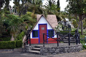 Fototapeta na wymiar Traditional wooden house of the Madeira Island, Portugal. 