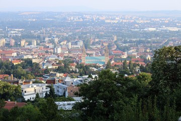 Landscape with the cathedral from the TV-tower, Pécs