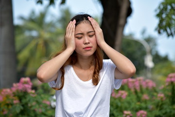 Beautiful Asian Adult Female And Memory Loss