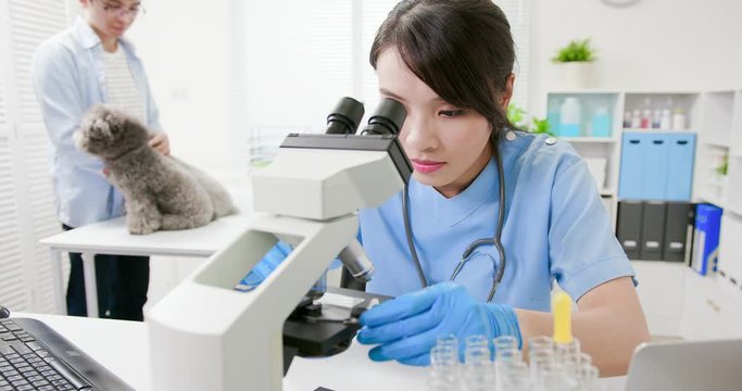 veterinarian use microscope