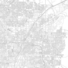 North Las Vegas, Nevada, USA, bright outlined vector map