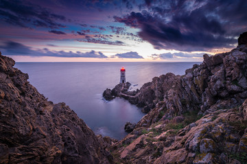 Capo Ferro lighthouse in Sardinia, Italy.