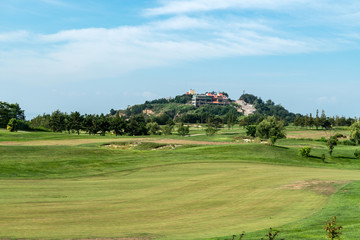 A large grassland on golf course, Qingdao, China