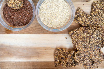 sesame and flax seed, healthy bread