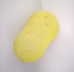 colored sponges for washing dishes. isolated on white background