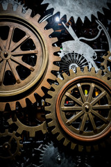 Large cog wheels in the motor