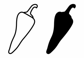 Pepper icons illustration