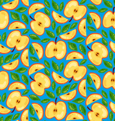 Apples seamless vector pattern