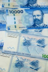 Chilean peso bills - background