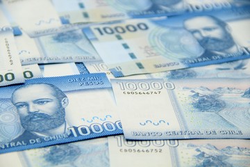 Chilean peso bills - background
