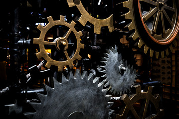 Large cog wheels in the motor