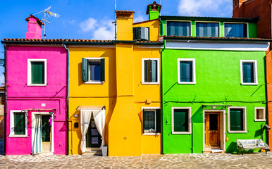 burano - famous old town - italy