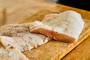 Luce fillet on cutting board
