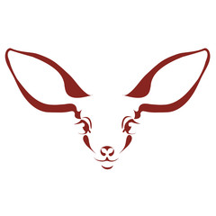 Silhouette of roe deer