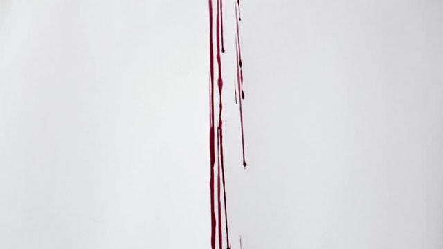 Physical blood splash on white background.